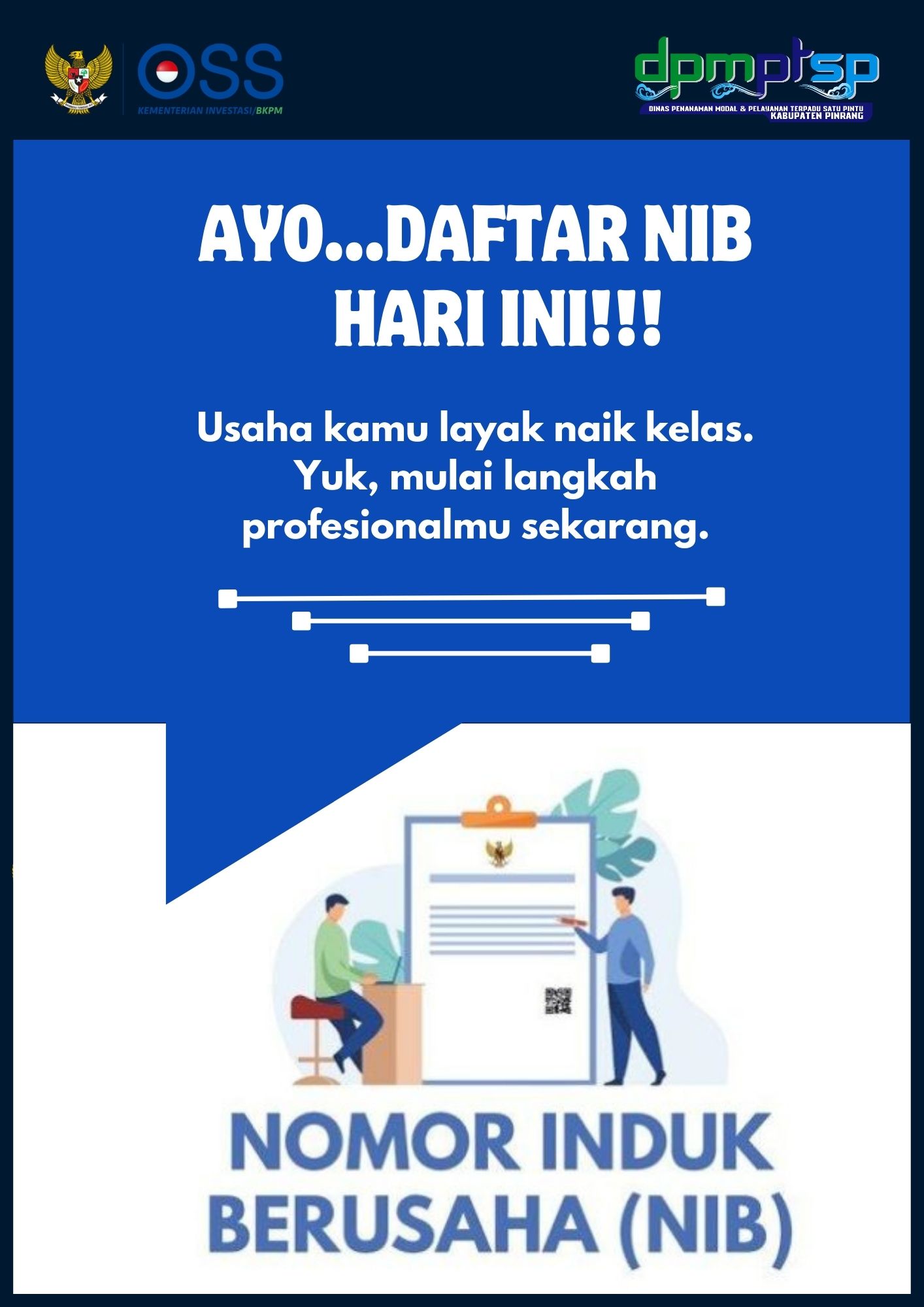foto DPMPTSP Pinrang Ajak Pelaku Usaha Daftar NIB: Usaha Legal, Profesional, dan Siap Naik Kelas
