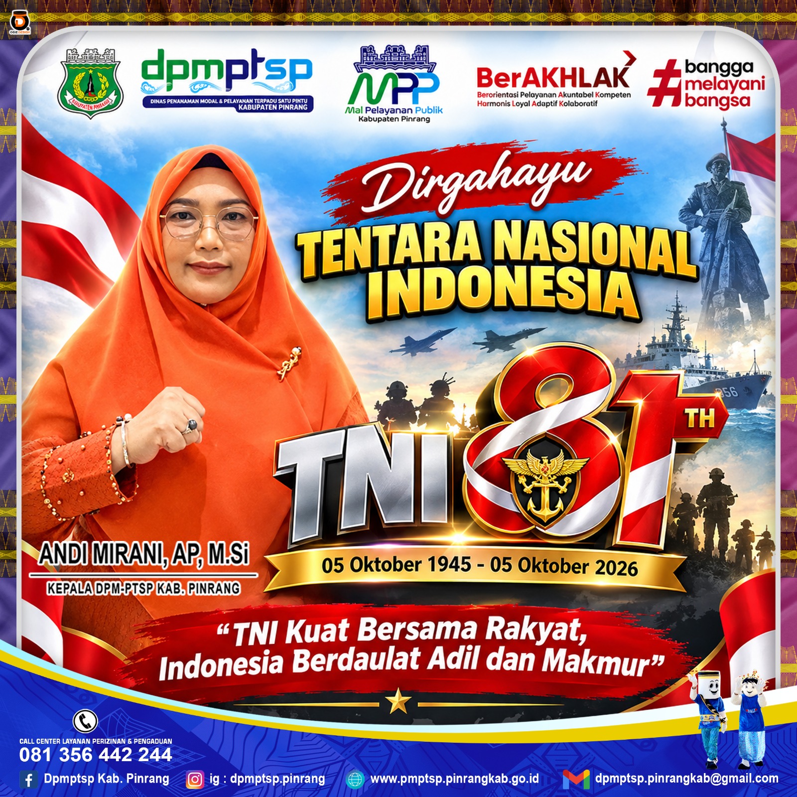 foto Selamat Memperingati Hari Tentara Nasional Indonesia 5 Oktober 2026